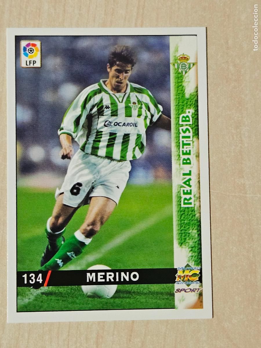 Cromos de F&uacute;tbol: N&ordm; 134 MERINO - MUNDICROMO - FICHAS DE LA LIGA 98 99 - REAL BETIS