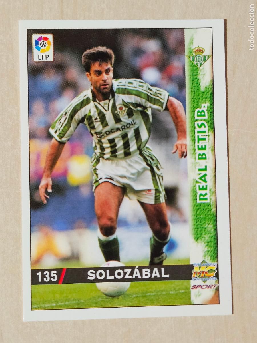 Cromos de F&uacute;tbol: N&ordm; 135 SOLOZABAL - MUNDICROMO - FICHAS DE LA LIGA 98 99 - REAL BETIS