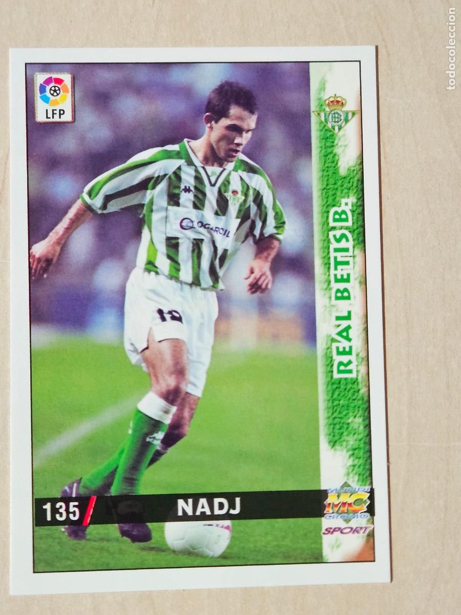 Cromos de F&uacute;tbol: N&ordm; 135 NADJ - MUNDICROMO - FICHAS DE LA LIGA 98 99 - REAL BETIS