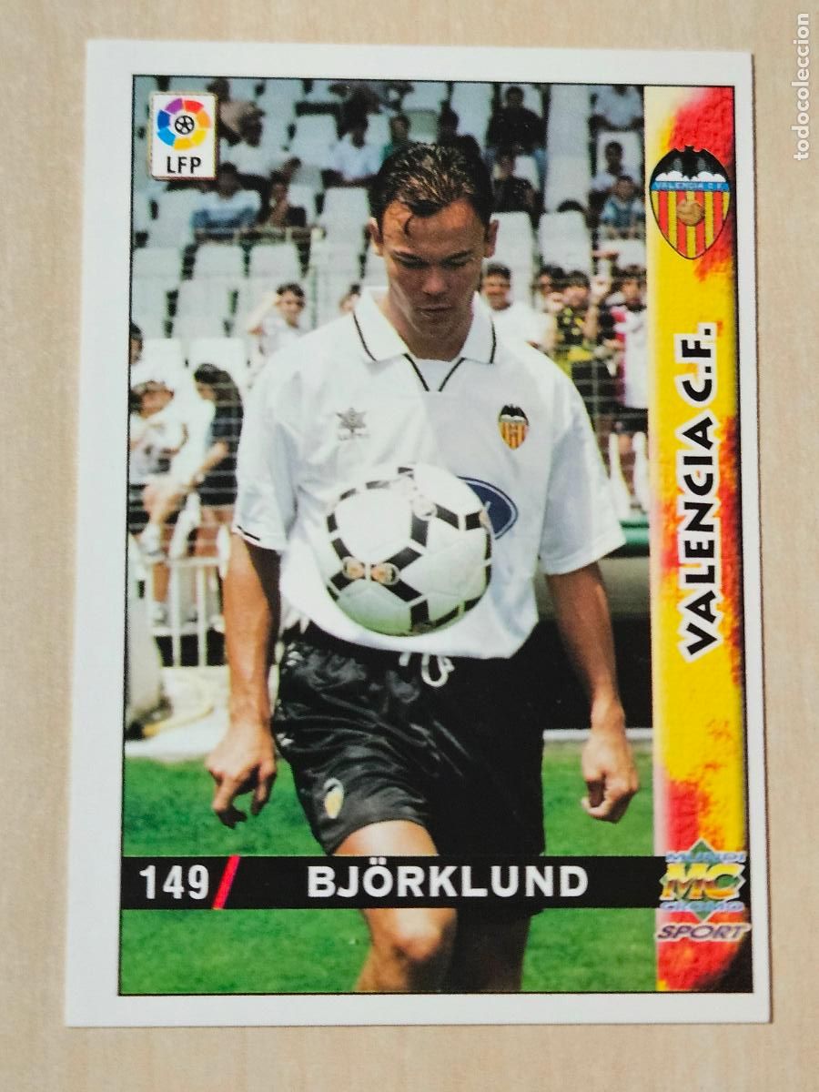 Cromos de F&uacute;tbol: N&ordm; 149 BJORKLUND - MUNDICROMO - FICHAS DE LA LIGA 98 99 - VALENCIA