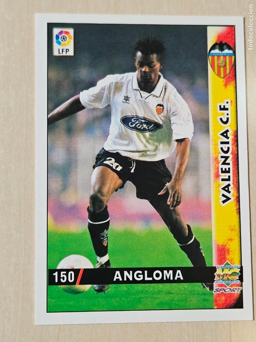Cromos de F&uacute;tbol: N&ordm; 150 ANGLOMA - MUNDICROMO - FICHAS DE LA LIGA 98 99 - VALENCIA