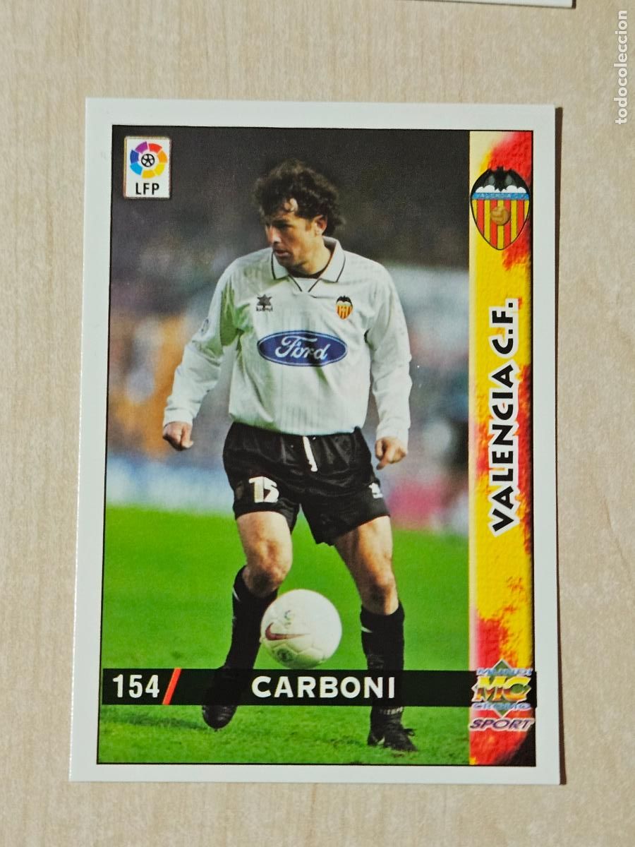 Cromos de F&uacute;tbol: N&ordm; 154 CARBONI - MUNDICROMO - FICHAS DE LA LIGA 98 99 - VALENCIA