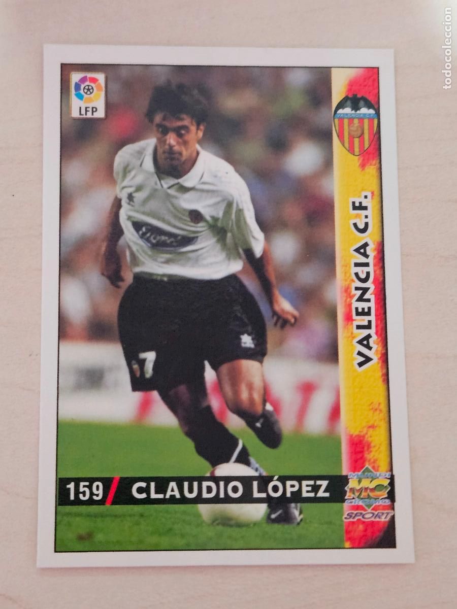Cromos de F&uacute;tbol: N&ordm; 159 CLADIO LOPEZ - MUNDICROMO - FICHAS DE LA LIGA 98 99 - VALENCIA