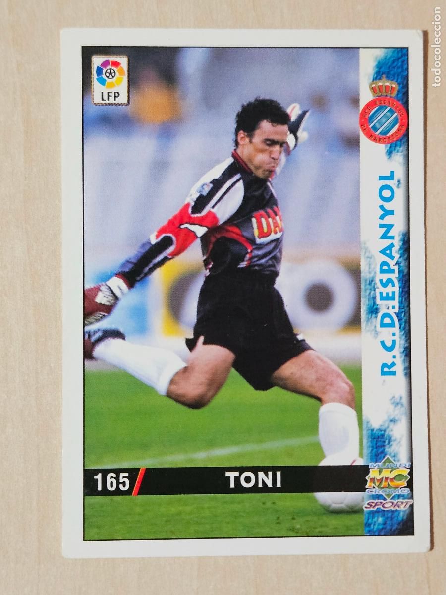 Cromos de F&uacute;tbol: N&ordm; 165 TONI - MUNDICROMO - FICHAS DE LA LIGA 98 99 - ESPANYOL