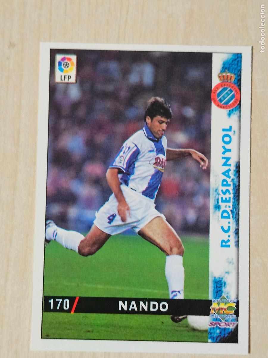 Cromos de F&uacute;tbol: N&ordm; 170 NANDO - MUNDICROMO - FICHAS DE LA LIGA 98 99 - ESPANYOL