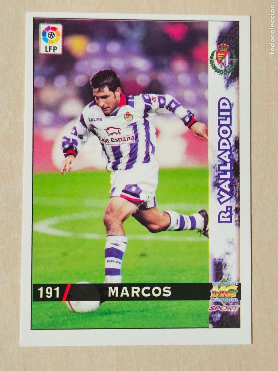 Cromos de F&uacute;tbol: N&ordm; 191 MARCOS - MUNDICROMO - FICHAS DE LA LIGA 98 99 - REAL VALLADOLID