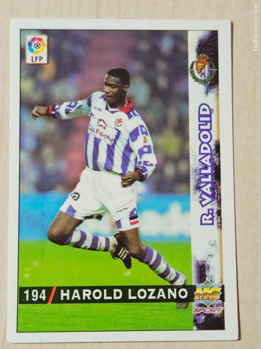 Cromos de F&uacute;tbol: N&ordm; 194 HARLD LOZANO - MUNDICROMO - FICHAS DE LA LIGA 98 99 - REAL VALLADOLID