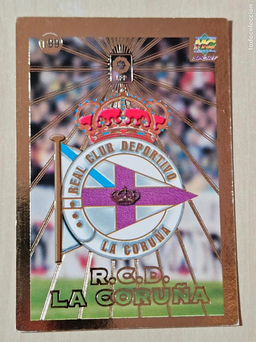 Cromos de F&uacute;tbol: N&ordm; 199 ESCUDO - MUNDICROMO - FICHAS DE LA LIGA 98 99 - DEPORTIVO DE LA CORU&Ntilde;A