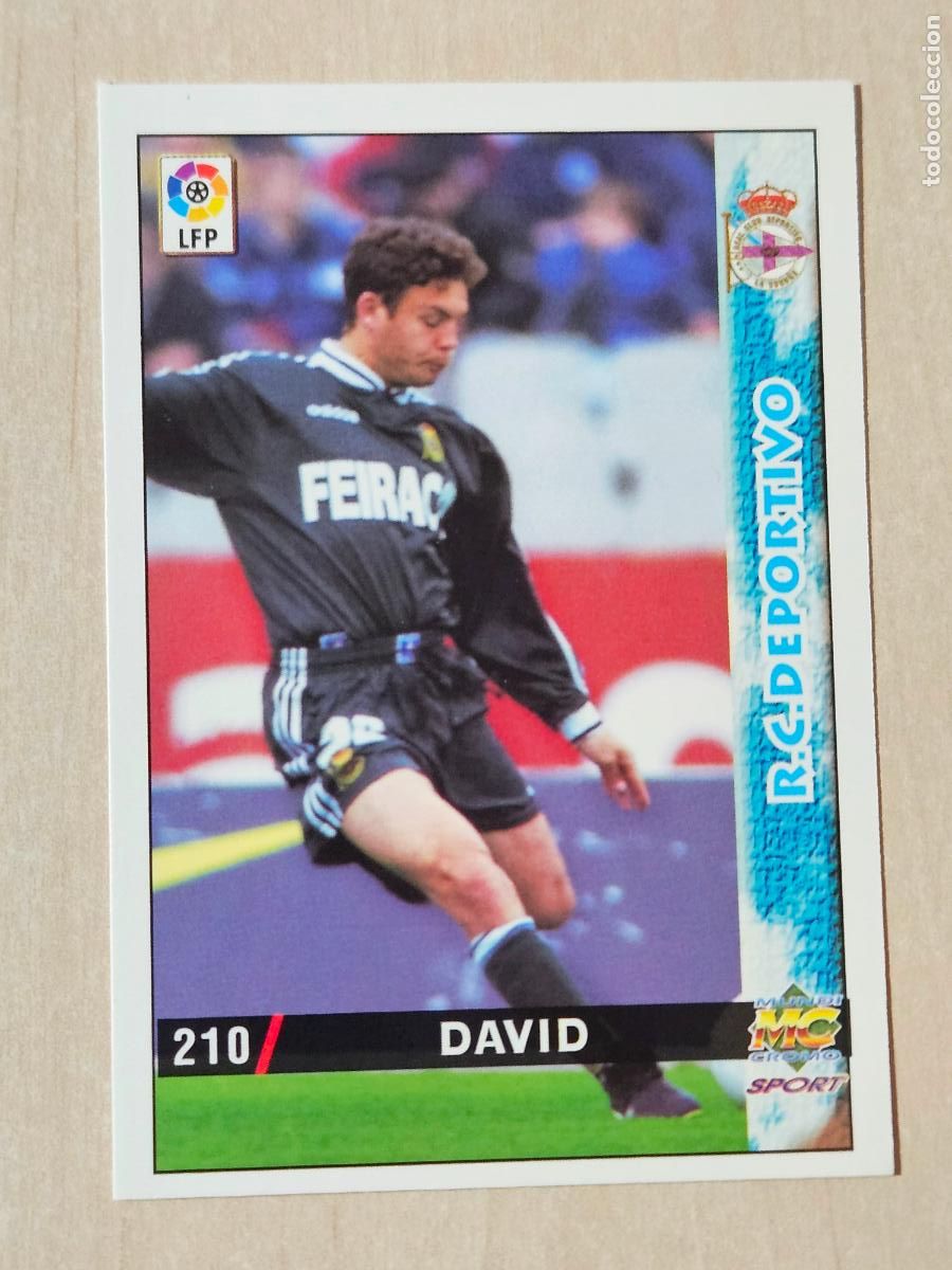 Cromos de F&uacute;tbol: N&ordm; 210 DAVID - MUNDICROMO - FICHAS DE LA LIGA 98 99 - DEPORTIVO DE LA CORU&Ntilde;A