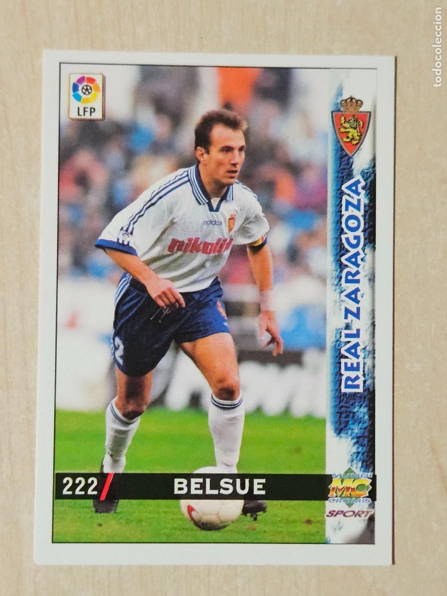 Cromos de F&uacute;tbol: N&ordm; 222 BELSUE - MUNDICROMO - FICHAS DE LA LIGA 98 99 - REAL ZARAGOZA