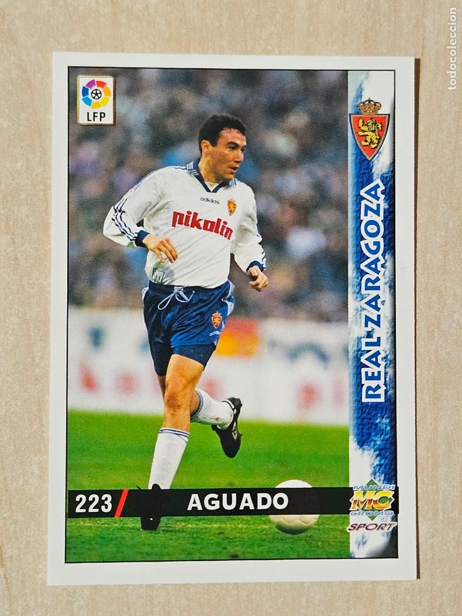 Fu&szlig;ball-Sticker: N&ordm; 223 AGUADO - MUNDICROMO - FICHAS DE LA LIGA 98 99 - REAL ZARAGOZA