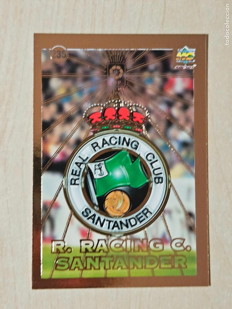 Fu&szlig;ball-Sticker: N&ordm; 235 ESCUDO - MUNDICROMO - FICHAS DE LA LIGA 98 99 - RACING DE SANTANDER