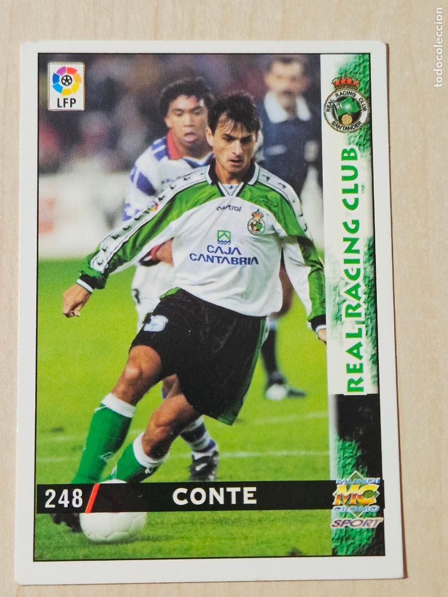 Cromos de F&uacute;tbol: N&ordm; 248 CONTE - MUNDICROMO - FICHAS DE LA LIGA 98 99 - RACING DE SANTANDER