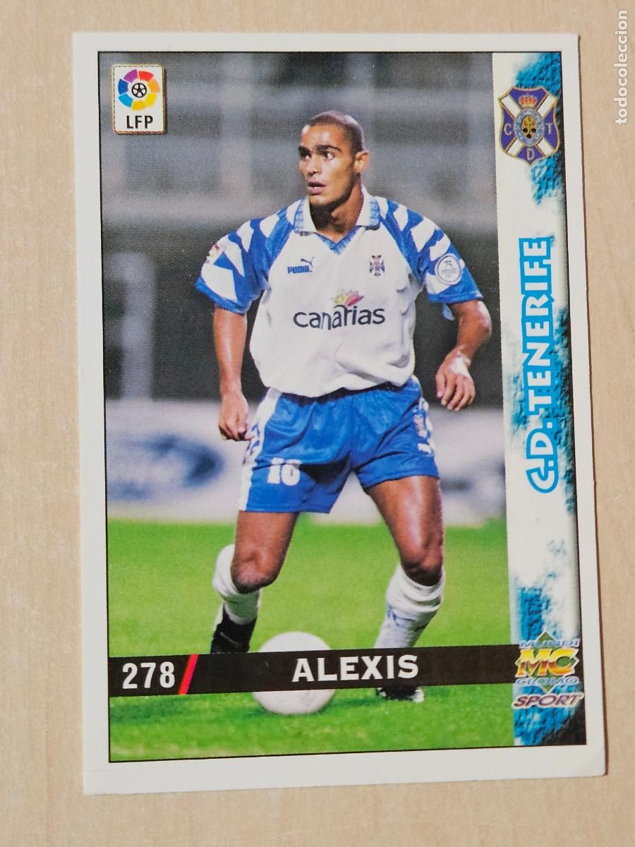 Football Stickers: N&ordm; 278 ALEXIS - MUNDICROMO - FICHAS DE LA LIGA 98 99 - TENERIFE