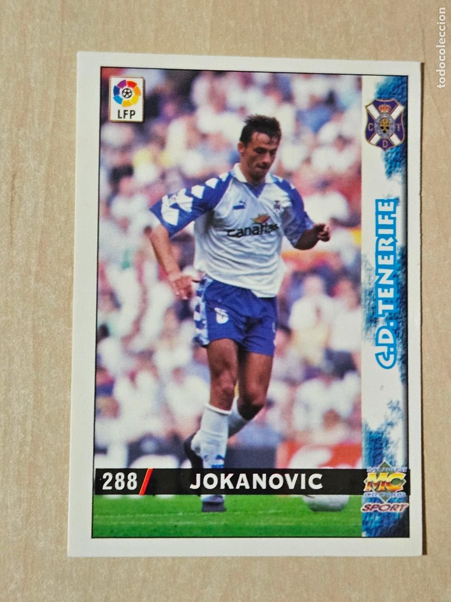 Football Stickers: N&ordm; 288 JOKANOVIC - MUNDICROMO - FICHAS DE LA LIGA 98 99 - TENERIFE