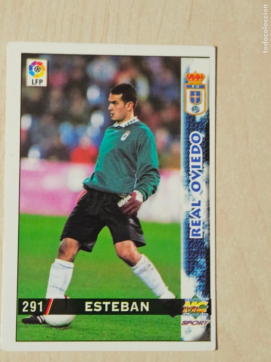 Football Stickers: N&ordm; 291 ESTEBAN - MUNDICROMO - FICHAS DE LA LIGA 98 99 - REAL OVIEDO