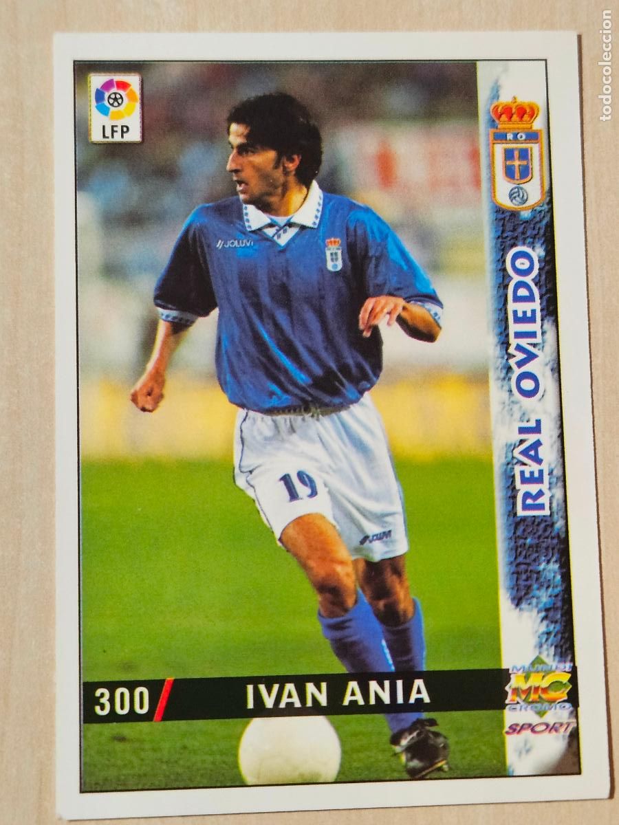 Football Stickers: N&ordm; 300 IVAN ANIA - MUNDICROMO - FICHAS DE LA LIGA 98 99 - REAL OVIEDO