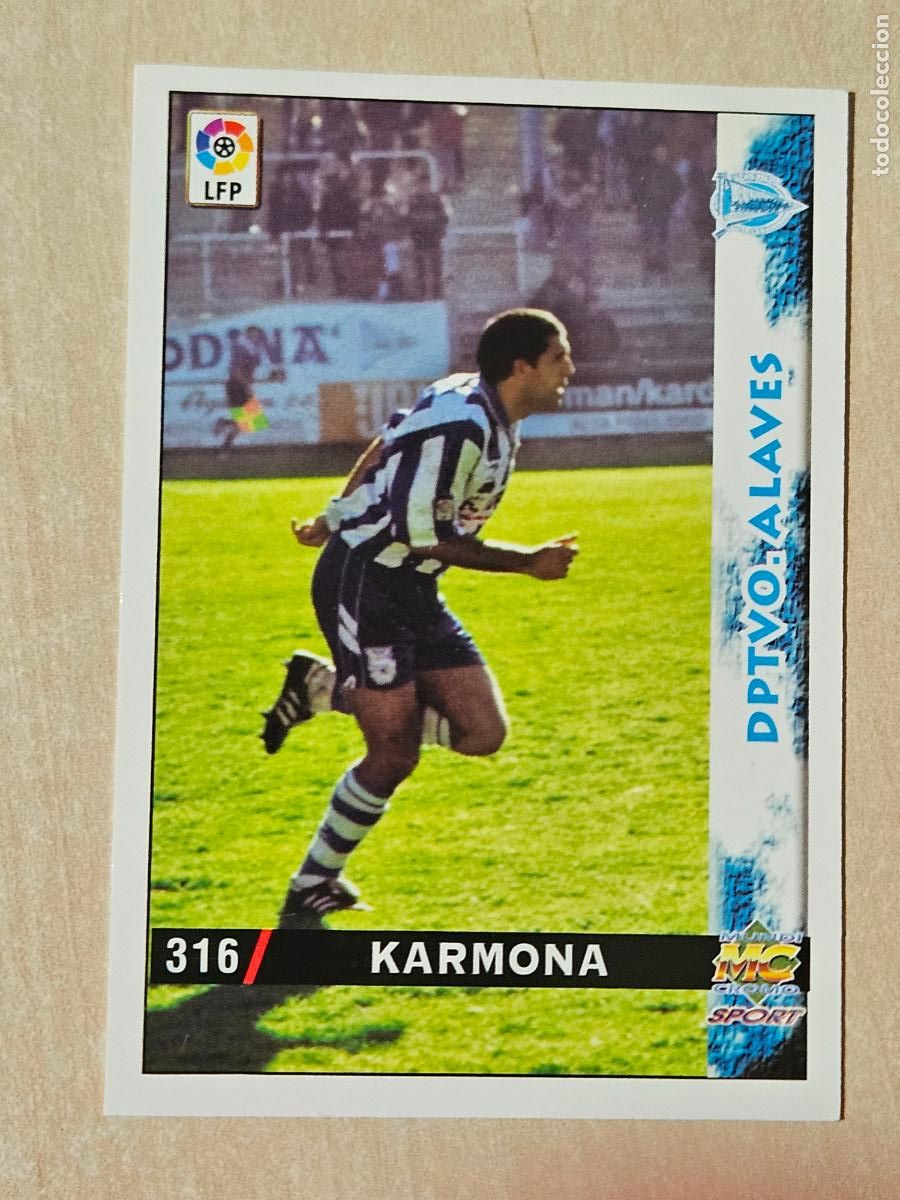 Fu&szlig;ball-Sticker: N&ordm; 316 KARMONA - MUNDICROMO - FICHAS DE LA LIGA 98 99 - ALAVES