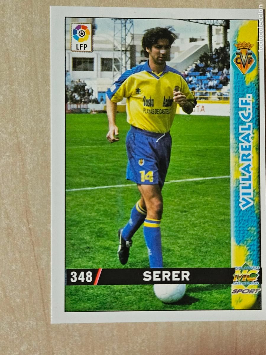 Cromos de F&uacute;tbol: N&ordm; 348 SERER - MUNDICROMO - FICHAS DE LA LIGA 98 99 - VILLARREAL