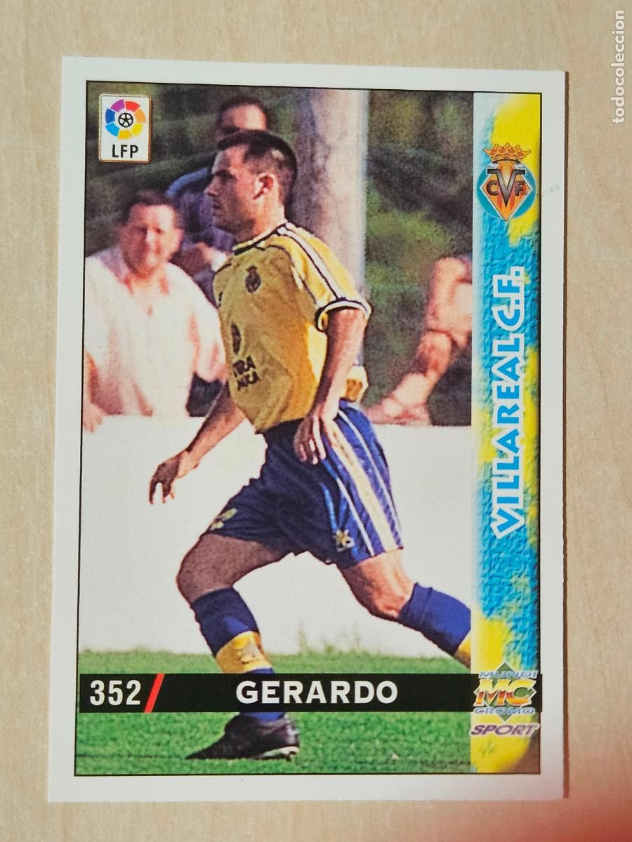 Cromos de F&uacute;tbol: N&ordm; 352 GERARDO - MUNDICROMO - FICHAS DE LA LIGA 98 99 - VILLARREAL