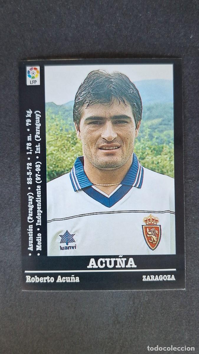 Cromos de F&uacute;tbol: L2 ACU&Ntilde;A REAL ZARAGOZA 59 PANINI LIGA 2000 - 2001 00 01 NUNCA PEGADO SIN PEGAR