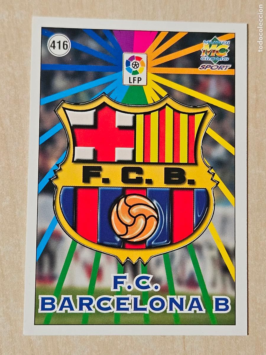 Cromos de F&uacute;tbol: N&ordm; 416 BARCELONA B - MUNDICROMO - FICHAS DE LA LIGA 98 99 - ESCUDO SEGUNDA DIVISION