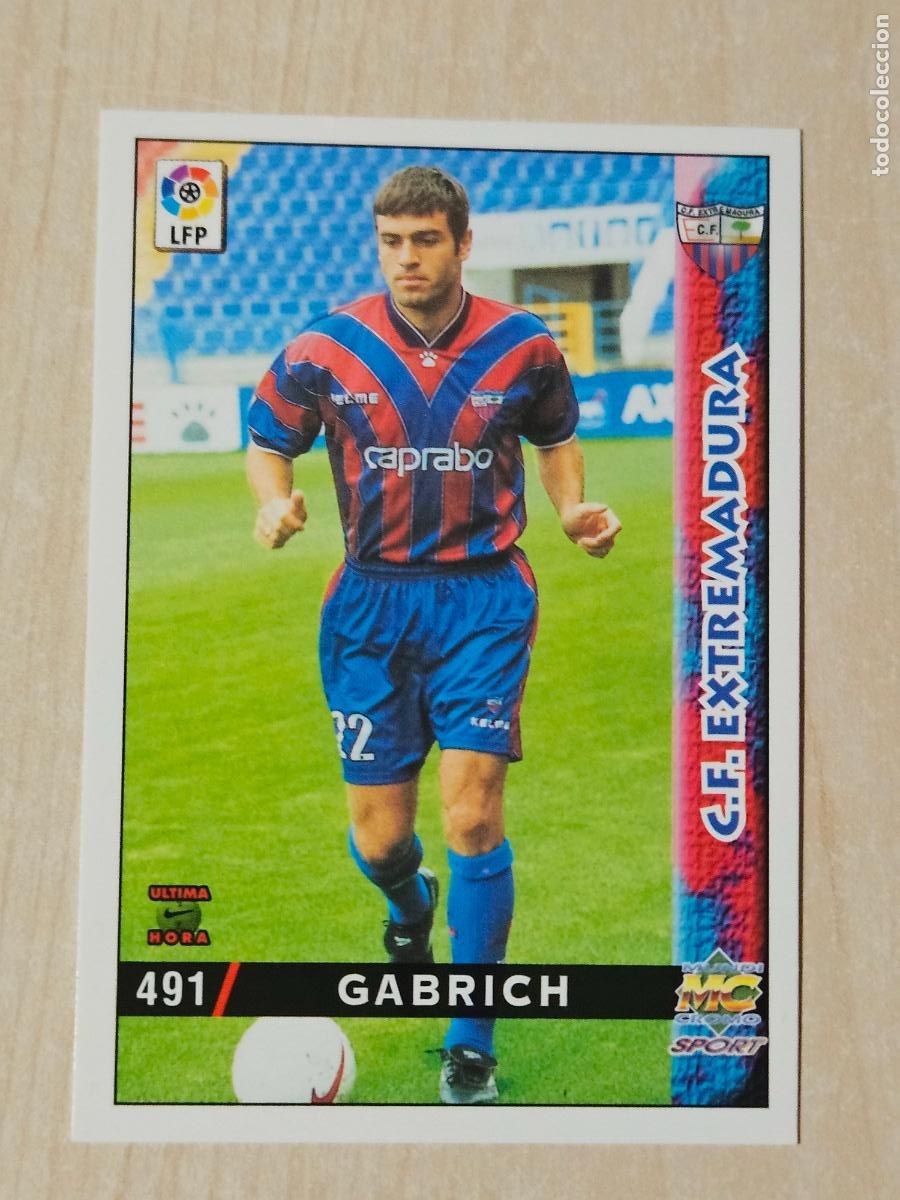 Cromos de F&uacute;tbol: N&ordm; 491 GABRICH - MUNDICROMO - FICHAS DE LA LIGA 98 99 - ULTIMA HORA II