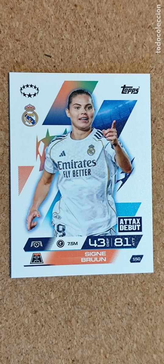 Cromos de F&uacute;tbol: MATCH ATTAX EXTRA 25/26 UCL CARD BASIC SIGNE BRUUN REAL MADRID # 150 TOPPS