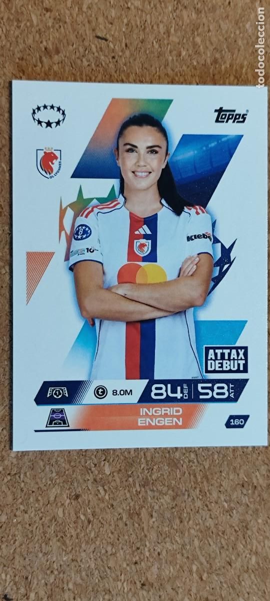 Cromos de F&uacute;tbol: MATCH ATTAX EXTRA 25/26 UCL CARD BASIC INGRID ENGEN O.LYON # 160 TOPPS