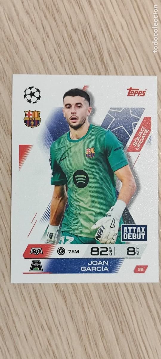 Cromos de F&uacute;tbol: MATCH ATTAX EXTRA 25/26 CARD BASIC JOAN GARCIA FC BARCELONA # 29 TOPPS