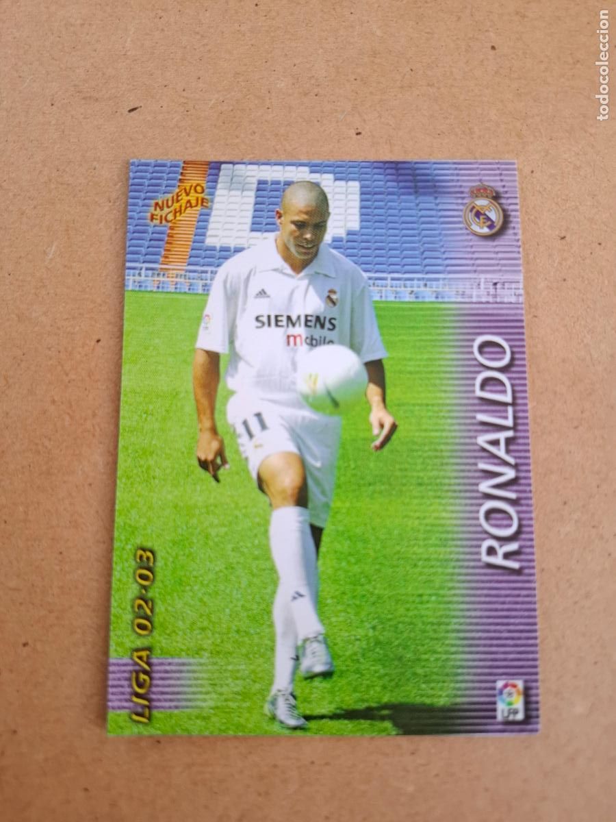 Football Stickers: MEGAFICHAS 2002 2003 02 03 - PANINI - 425 RONALDO ( NUEVO FICHAJE ) - REAL MADRID