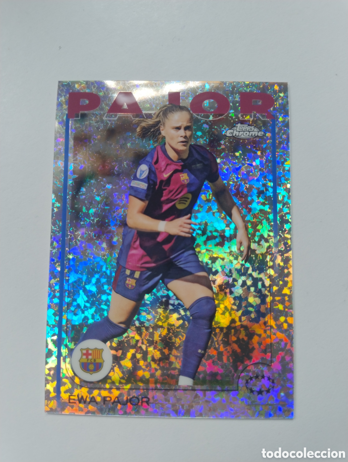 Cromos de F&uacute;tbol: 98 - Ewa Pajor - Barcelona - Topps Chrome 2024 - 2025 UCC Femenino Paralela