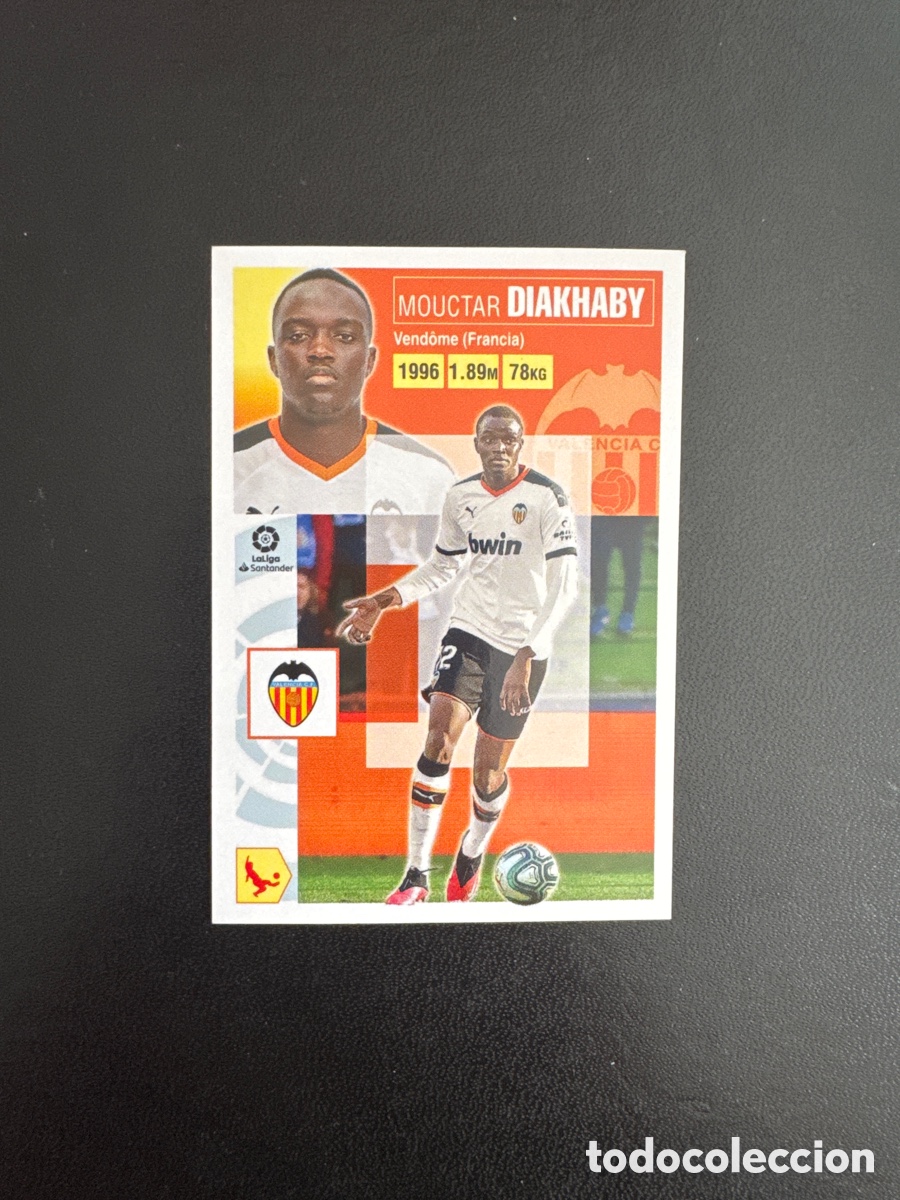 Cromos de Futebol: DIAKHABY VALENCIA N&Uacute;MERO 6 LIGA ESTE 2020 2021