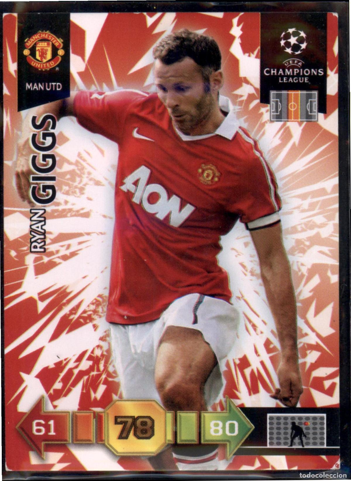 Cromos de F&uacute;tbol: Giggs N&ordm; 161 Manchester United UEFA Champions League Adrenalyn XL 2010 2011 Panini 10 11