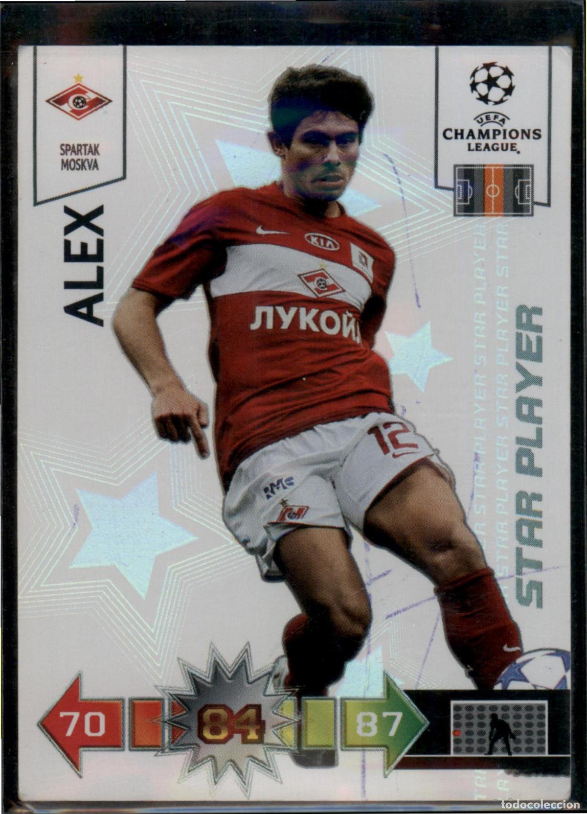 Cromos de F&uacute;tbol: Alex Star Player N&ordm; 324 FC Spartak Mosc&uacute; UEFA Champions League Adrenalyn XL 2010 2011 Panini 10 11