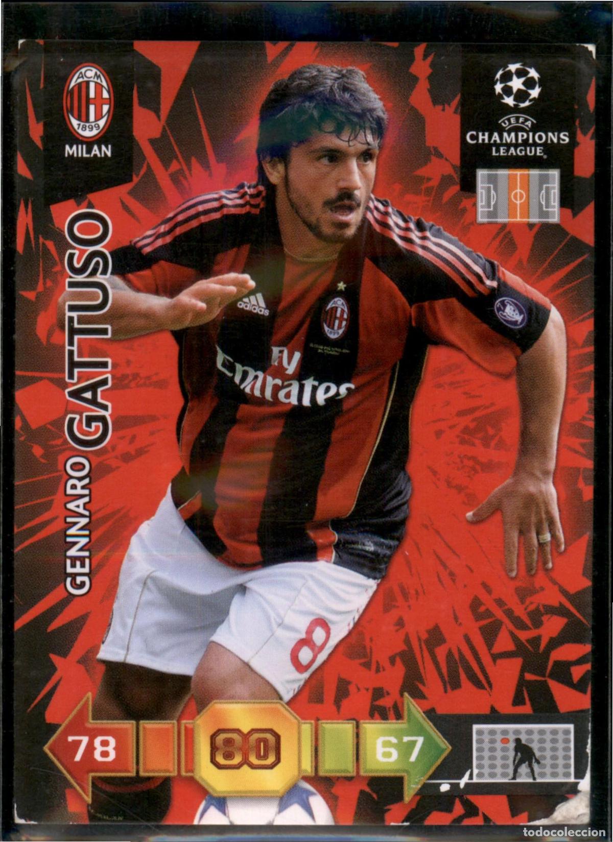 Cromos de F&uacute;tbol: Gattuso N&ordm; 200 AC Milan UEFA Champions League Adrenalyn XL 2010 2011 Panini 10 11