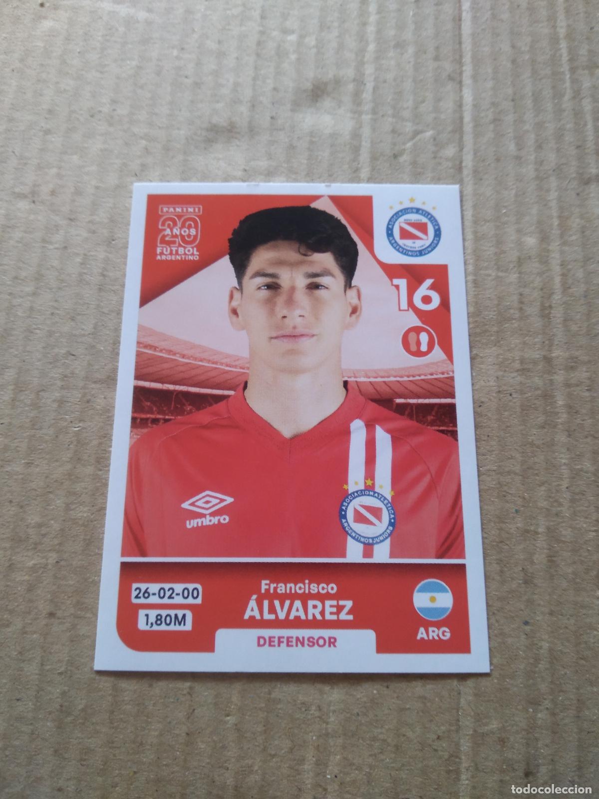 Cromos de F&uacute;tbol: ARJ6 FRANCISCO ALVAREZ ARGENTINOS JUNIORS CROMO FUTBOL ARGENTINO PANINI LIGA ARGENTINA 2025