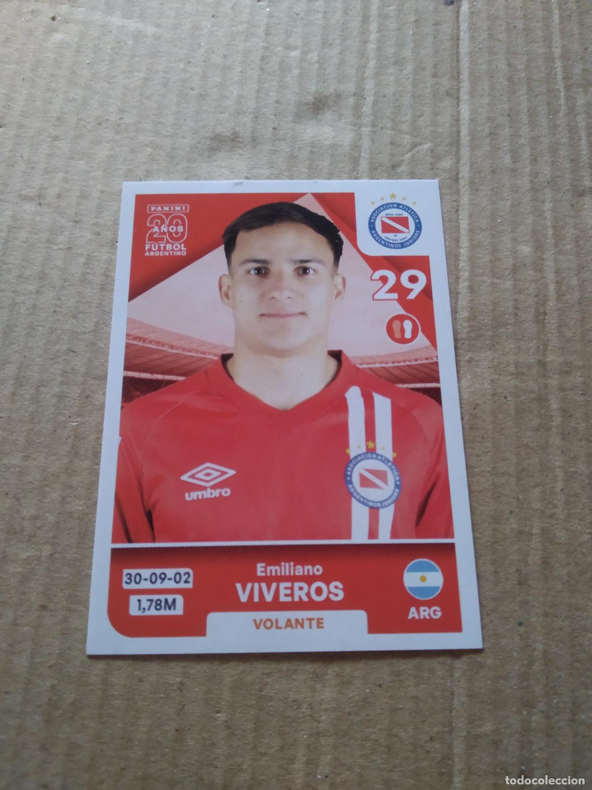 Cromos de F&uacute;tbol: ARJ 10 EMILIANO VIVEROS ARGENTINOS JUNIORS CROMO FUTBOL ARGENTINO PANINI LIGA ARGENTINA 2025