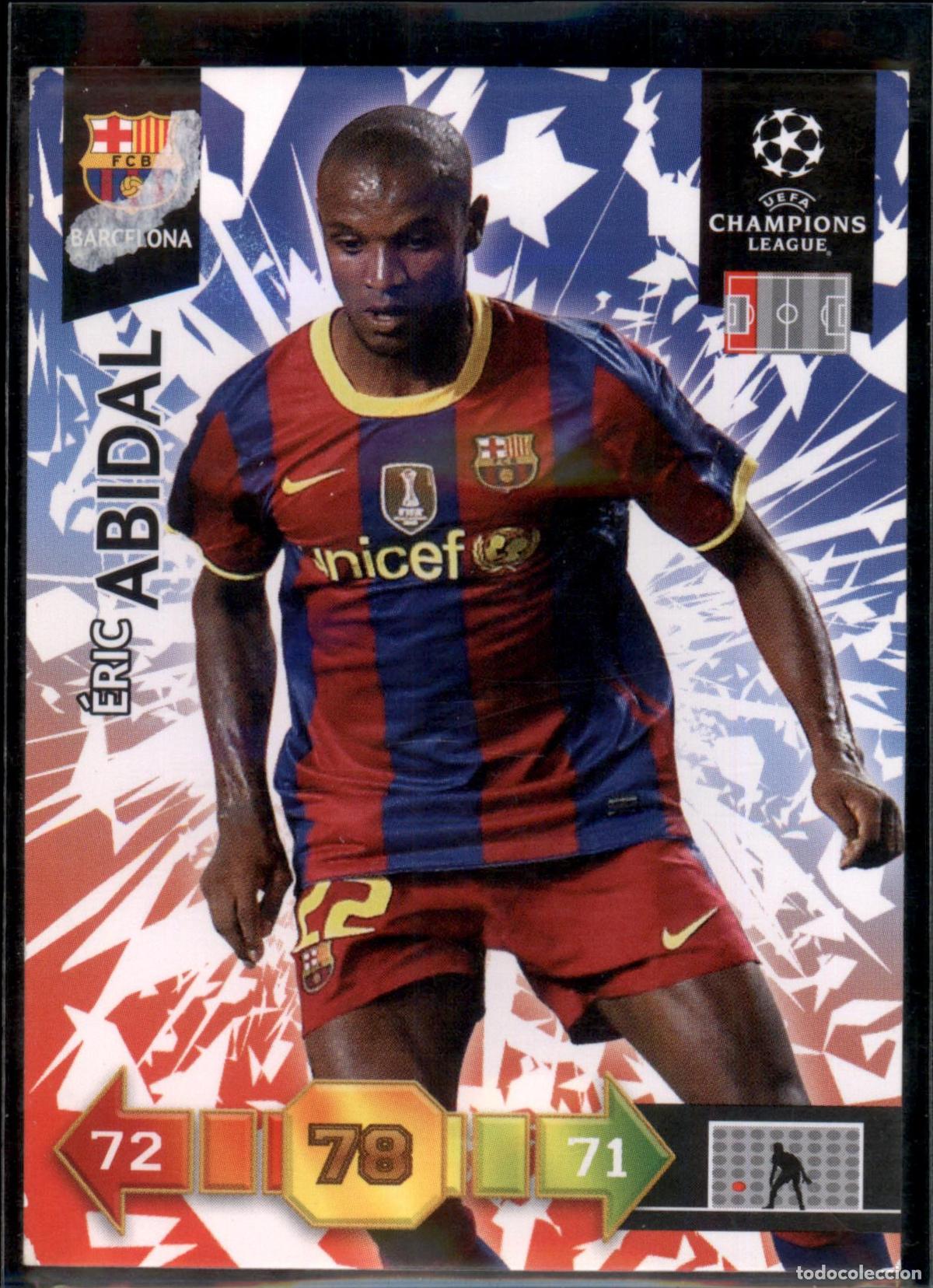 Football Stickers: Abidal N&ordm; 22 Bar&ccedil;a (Barcelona) UEFA Champions League Adrenalyn XL 2010 2011 Panini 10 11