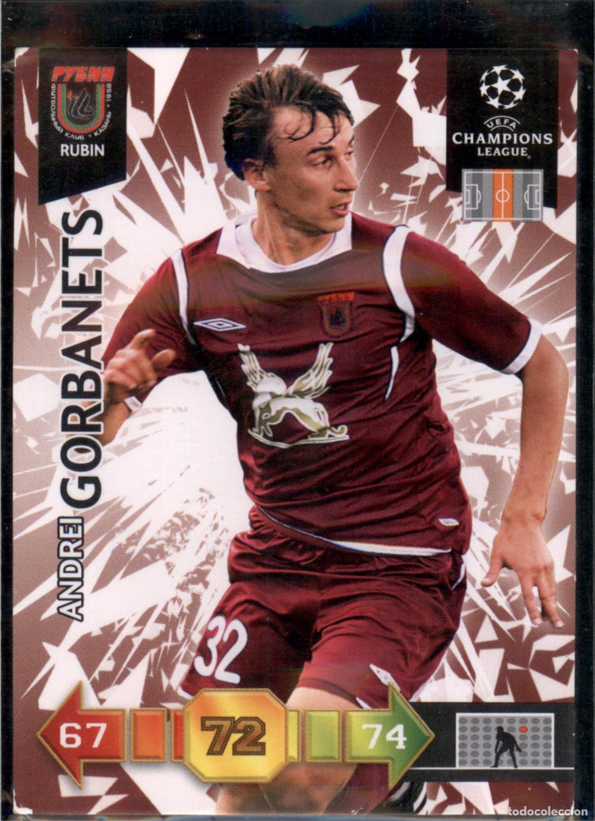Cromos de Futebol: Gorbanets N&ordm; 277 FC Rubin Kazan UEFA Champions League Adrenalyn XL 2010 2011 Panini 10 11