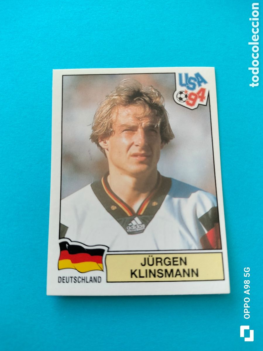 Cromos de F&uacute;tbol: Cromo 183 J&uuml;rgen Klinsmann Alemania Mundial Usa Estados Unidos EEUU 94 1994 Panini