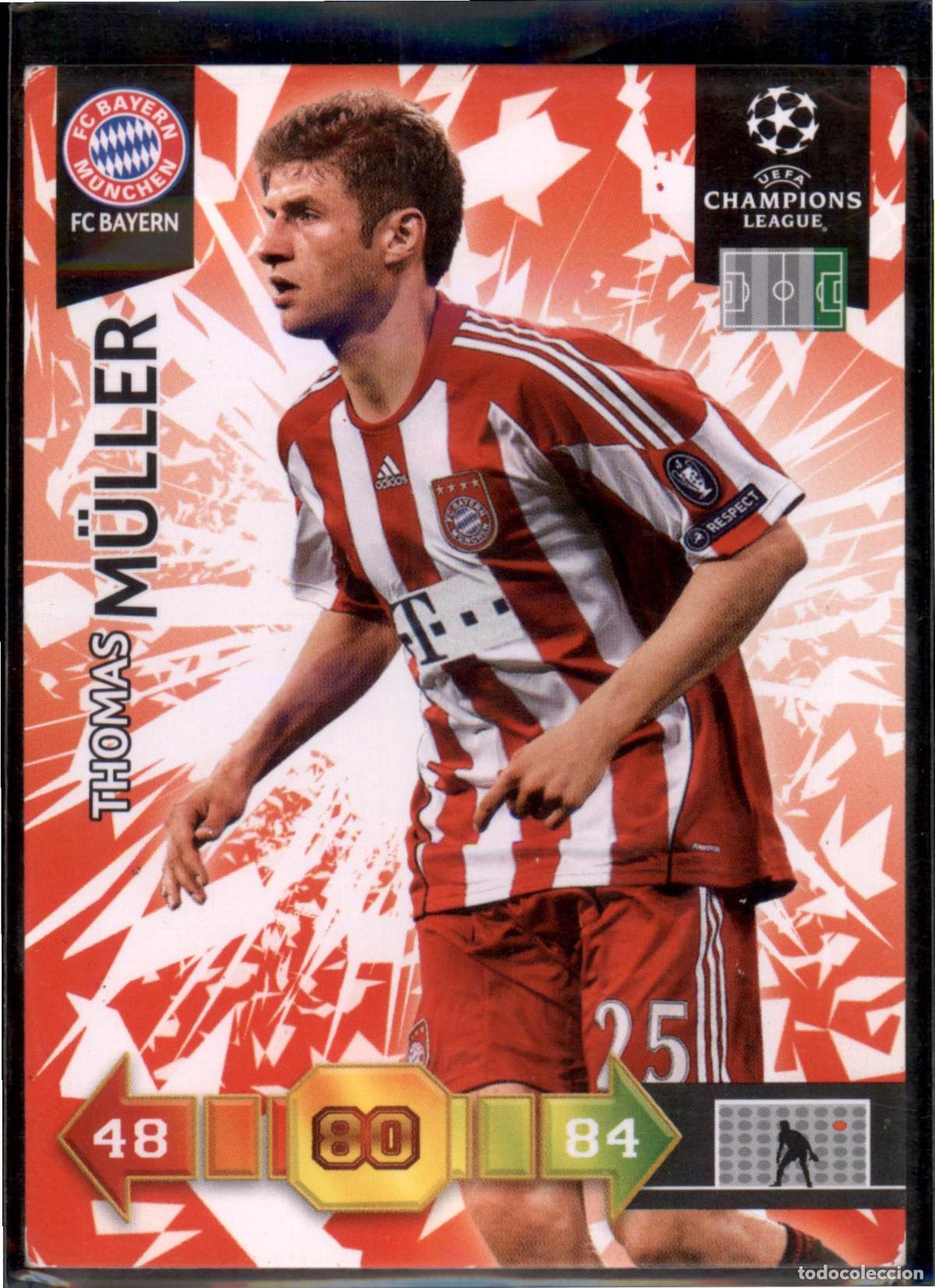 Cromos de F&uacute;tbol: M&uuml;ller N&ordm; 52 FC Bayern Munchen UEFA Champions League Adrenalyn XL 2010 2011 Panini 10 11