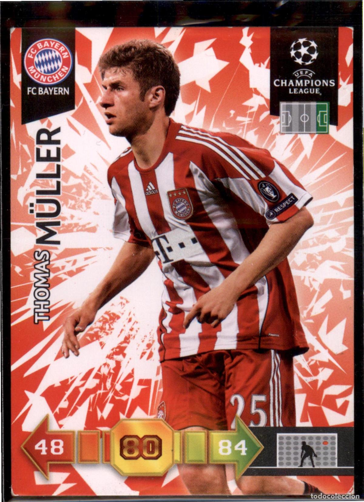 Cromos de F&uacute;tbol: M&uuml;ller N&ordm; 52 FC Bayern Munchen UEFA Champions League Adrenalyn XL 2010 2011 Panini 10 11