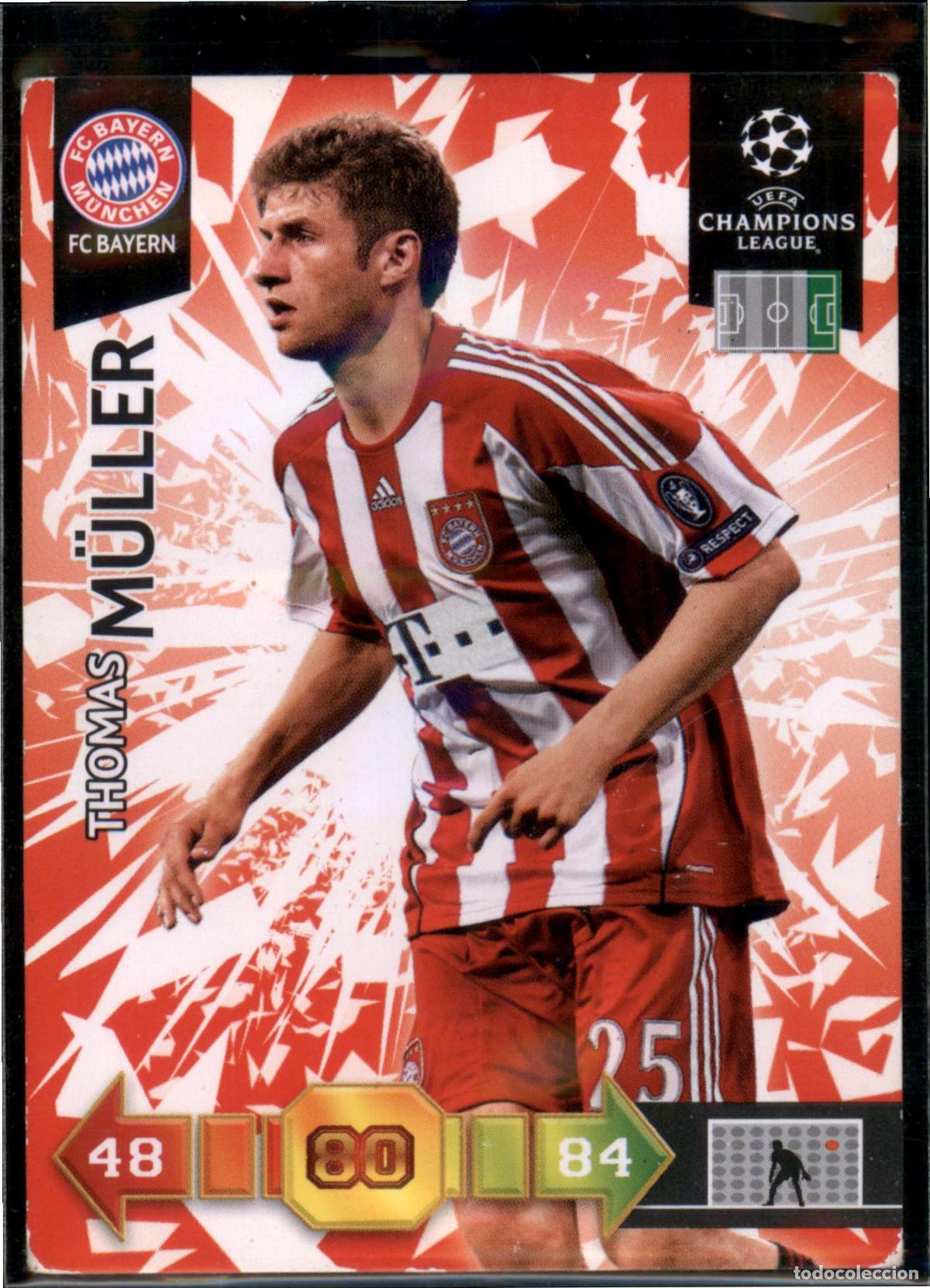 Cromos de F&uacute;tbol: M&uuml;ller N&ordm; 52 FC Bayern Munchen UEFA Champions League Adrenalyn XL 2010 2011 Panini 10 11