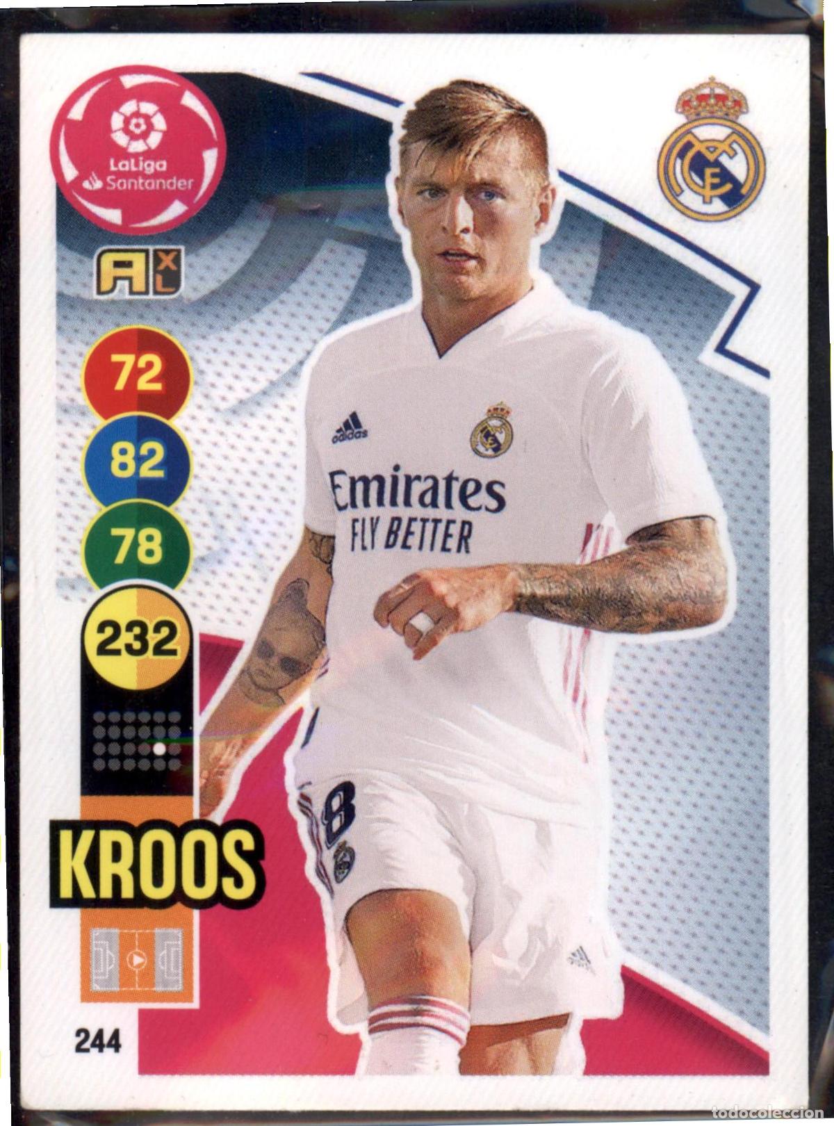 Cartes &agrave; collectionner de Football: Kroos N&ordm; 244 Real Madrid LaLiga Santander Adrenalyn XL 2020 2021 Panini 20 21