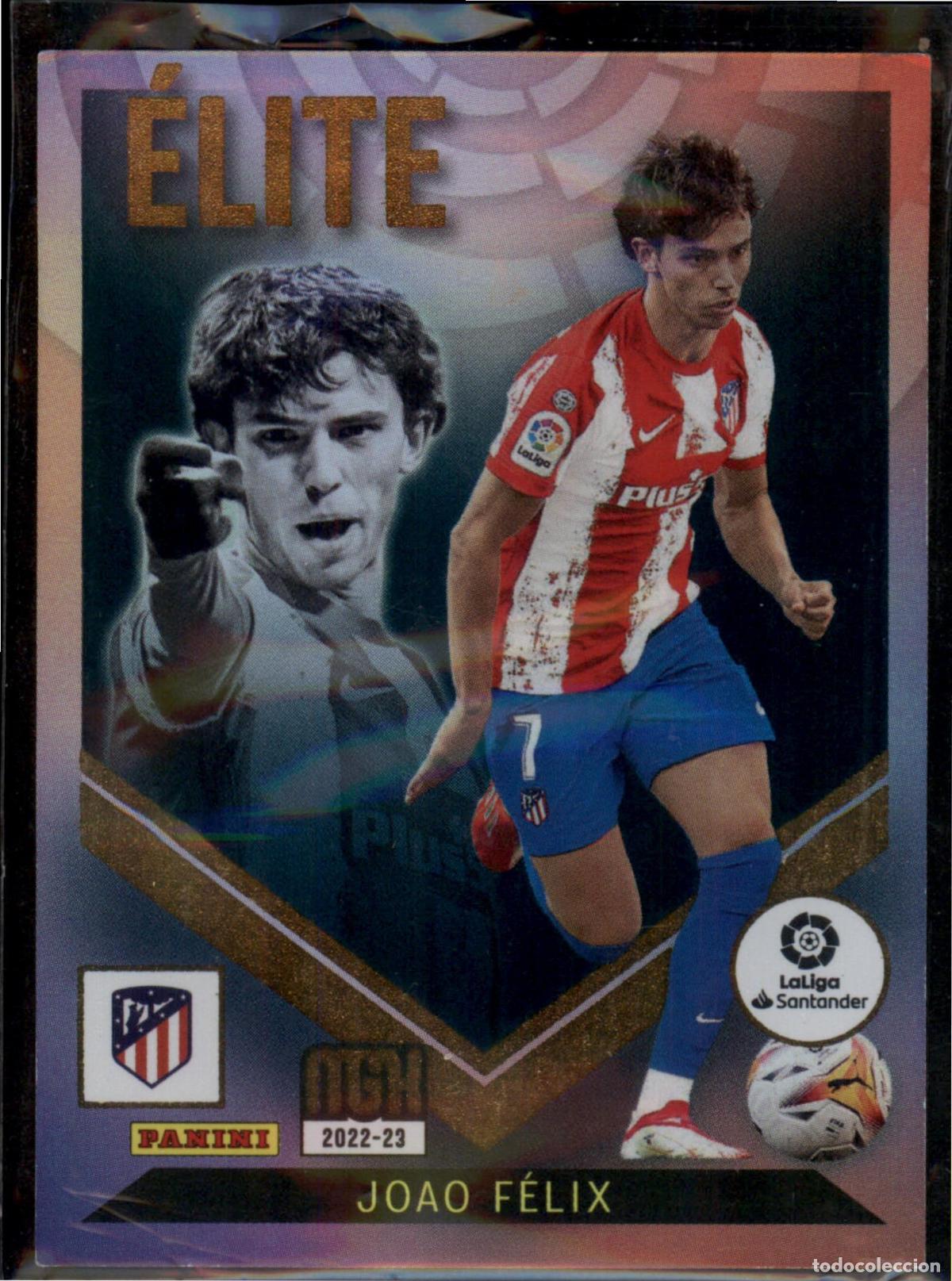 Football Stickers: Joao F&eacute;lix &Eacute;lite N&ordm; 6 Atl&eacute;tico de Madrid LaLiga Santander Megacracks 2022 2023 Panini 22 23