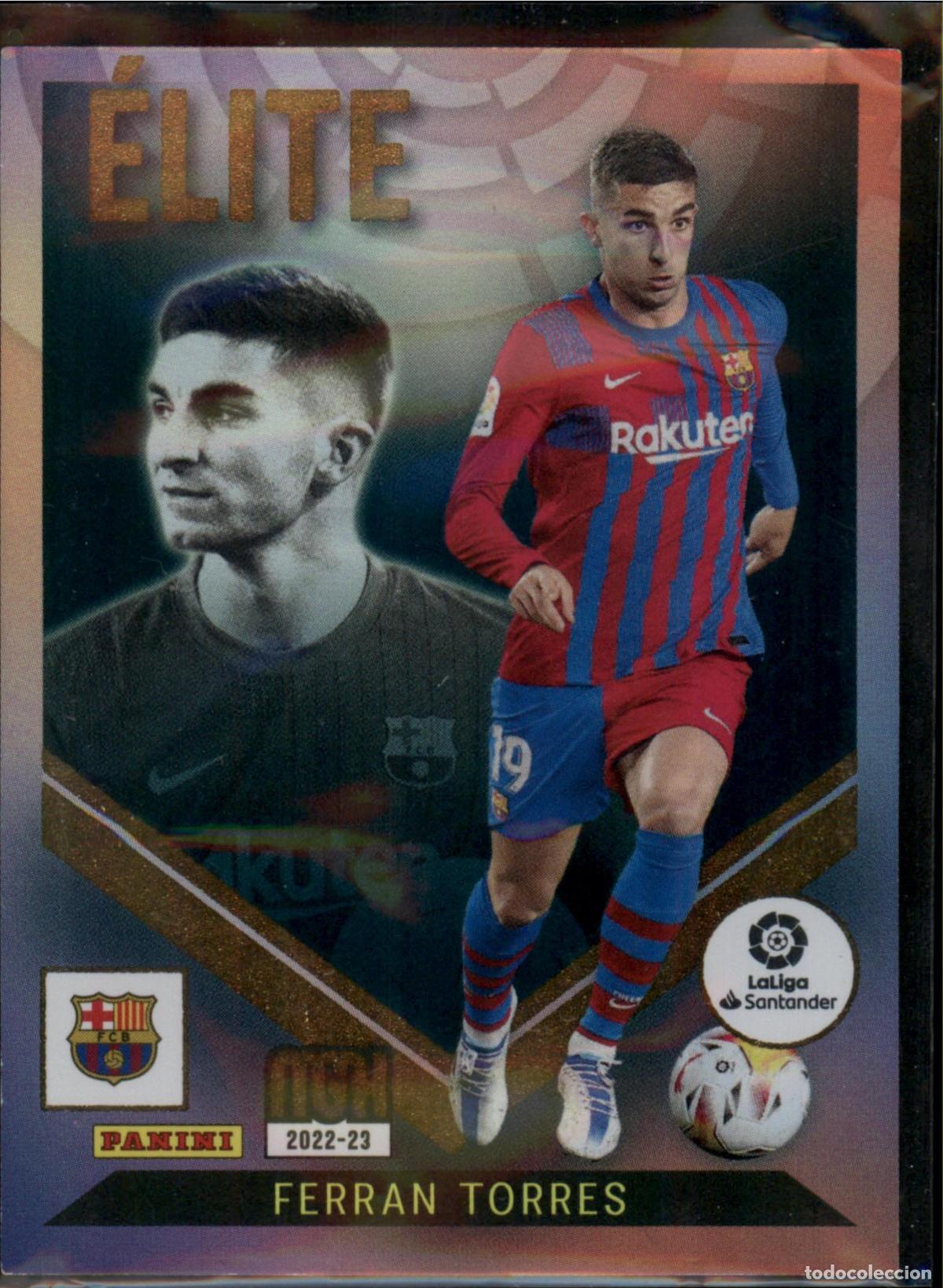 Football Stickers: Ferran Torres &Eacute;lite N&ordm; 4 Bar&ccedil;a (Barcelona) LaLiga Santander Megacracks 2022 2023 Panini 22 23