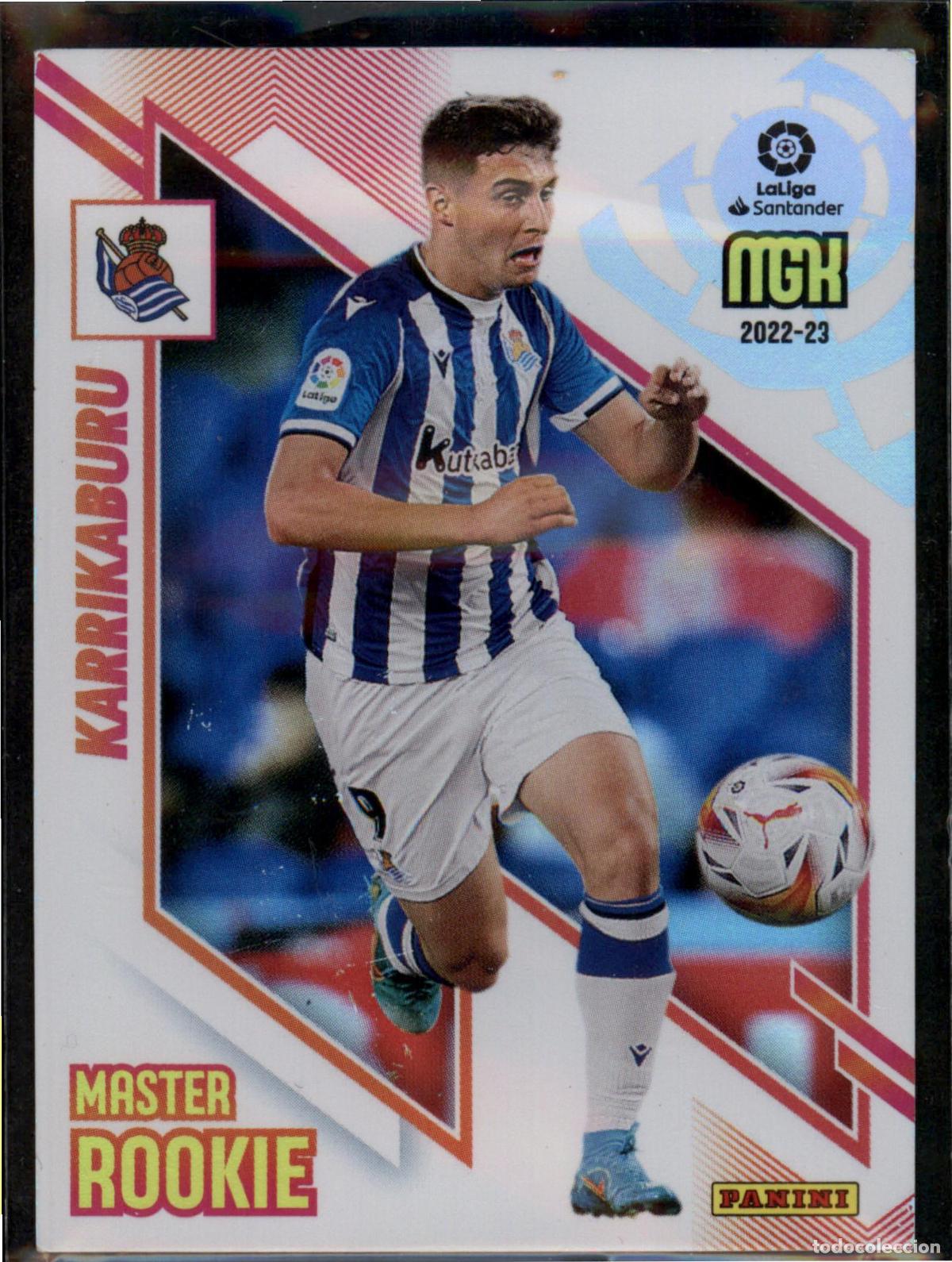 Football Stickers: Karrikaburu Master Rookie N&ordm; 421 Real Sociedad LaLiga Santander Megacracks 2022 2023 Panini 22 23