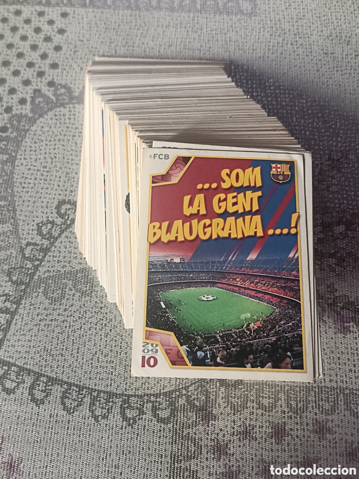 Cromos de F&uacute;tbol: Lote de 117 cromos de f&uacute;tbol EL BAR&Ccedil;A DE LAS SEIS COPAS, nunca pegados y sin repetir