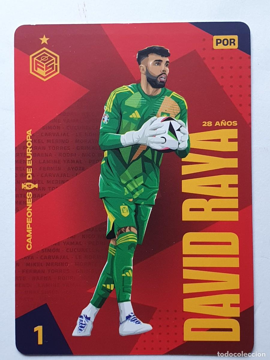 Cromos de F&uacute;tbol: #1 DAVID RAYA (Espa&ntilde;a) Campeones de Europa 2024 - Futbol Sorpresa